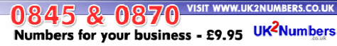 0845 Numbers, 0870 Numbers and 0800 Numbers for your Business.
